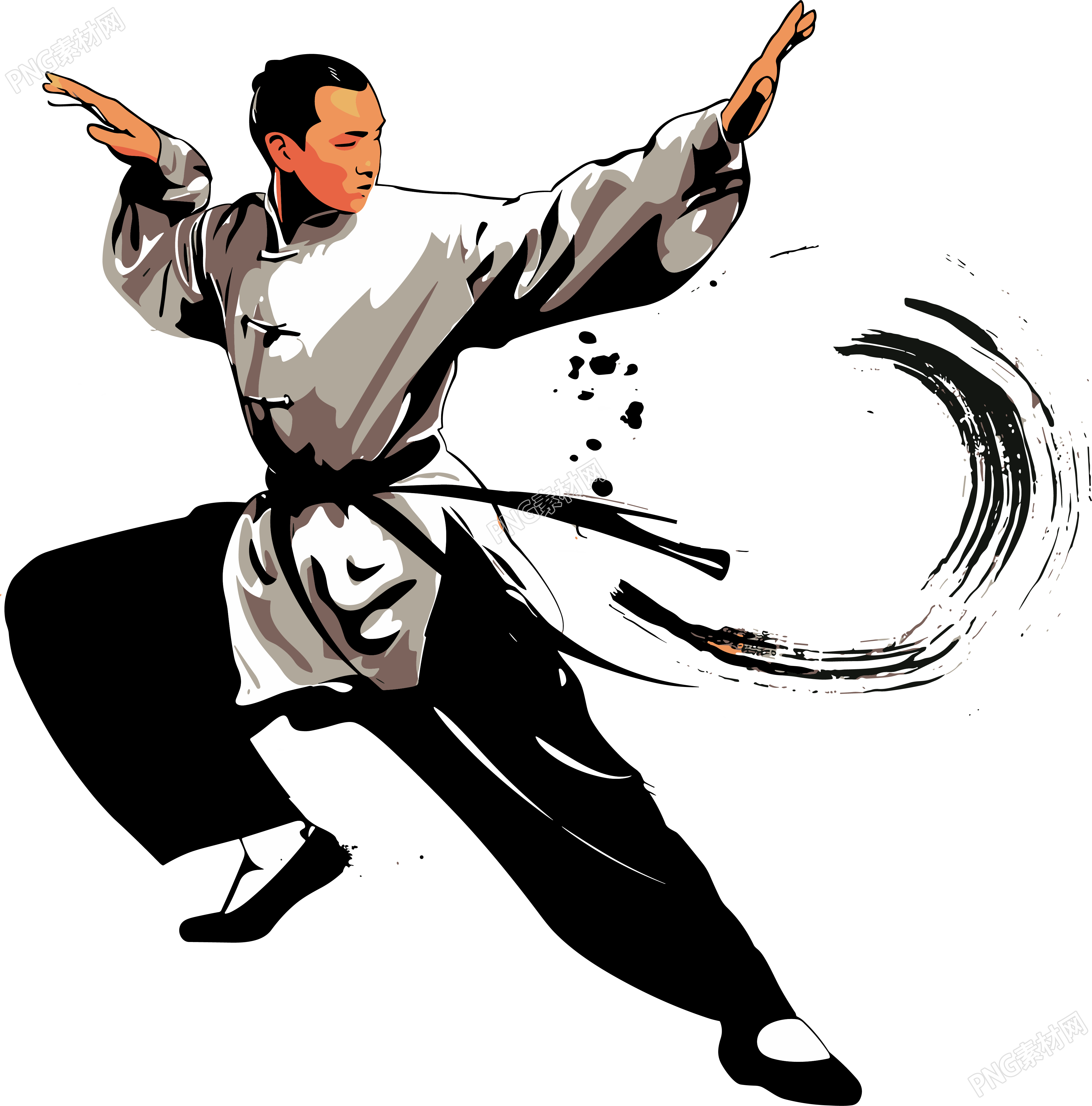 武术创意插图