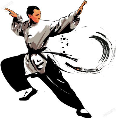 武術(shù)創(chuàng)意插圖