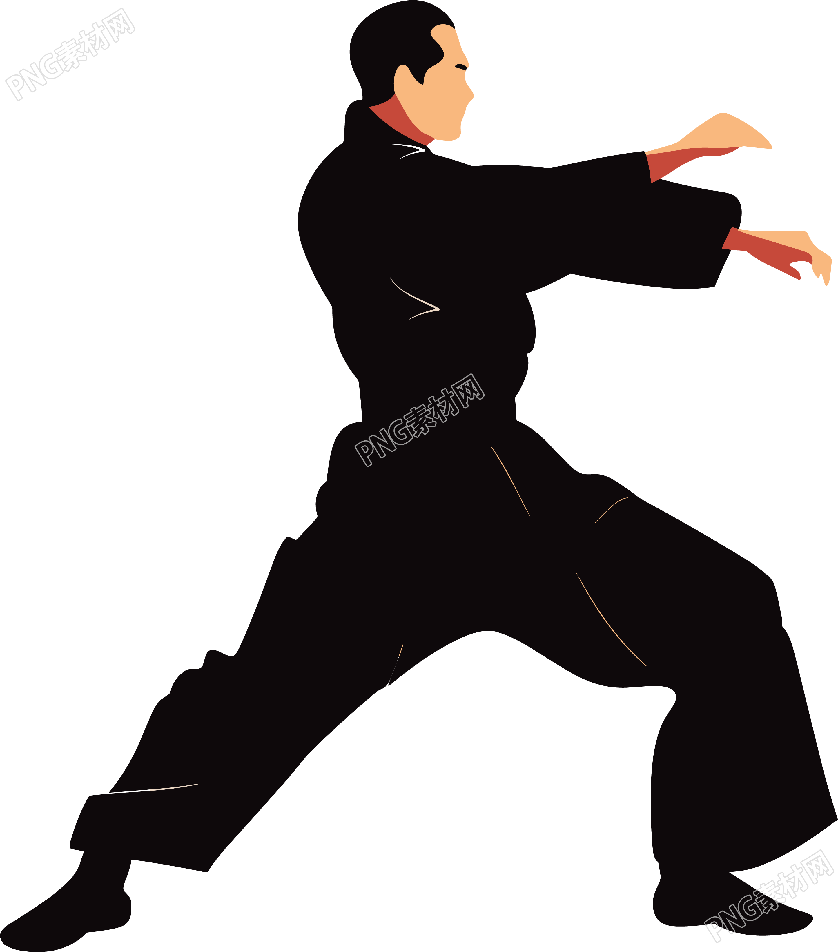 武术矢量插画素材