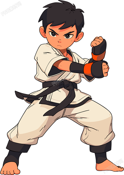 武術(shù)少年插畫