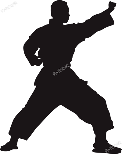 武術(shù)剪影元素