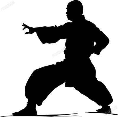 武術(shù)剪影插畫