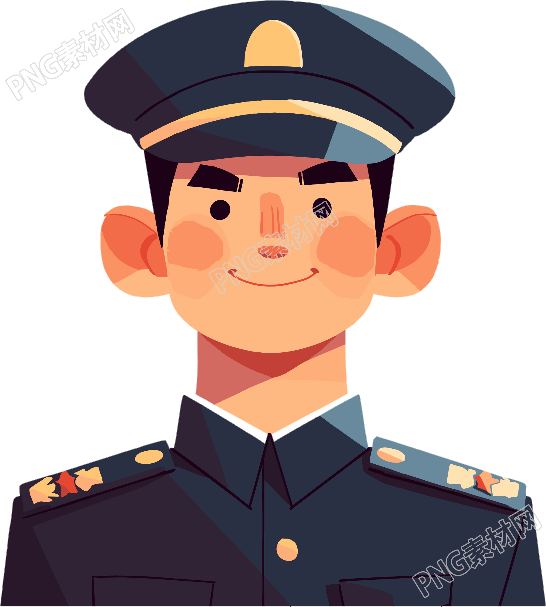 警察透明背景素材