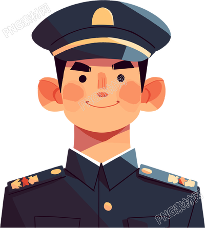 警察透明背景素材