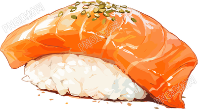 三文魚壽司插畫