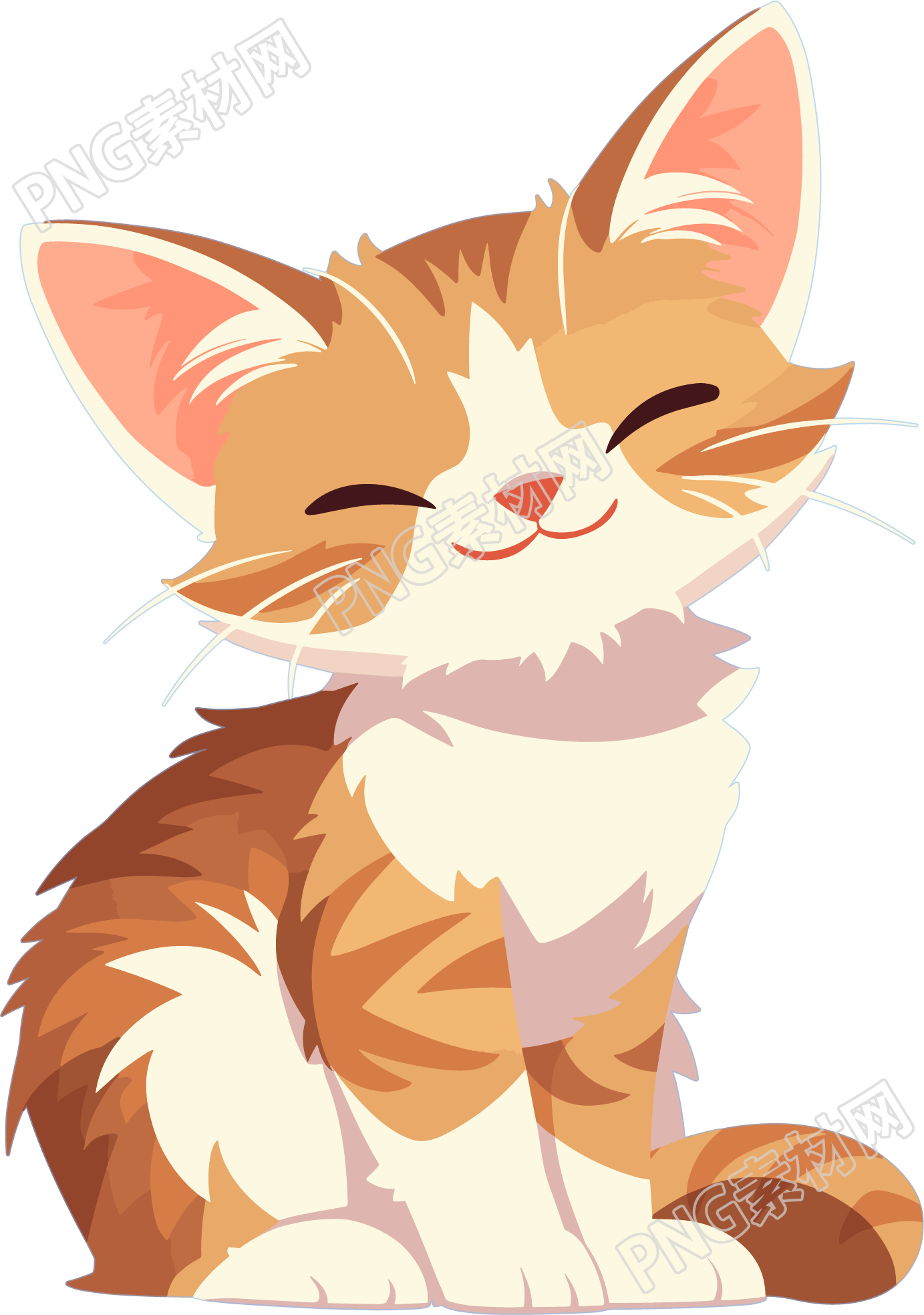 猫咪简笔画插画