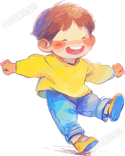 歡樂兒童PNG插圖