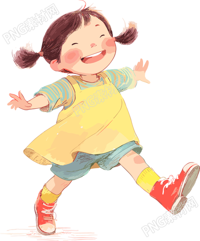 歡樂兒童可愛插圖