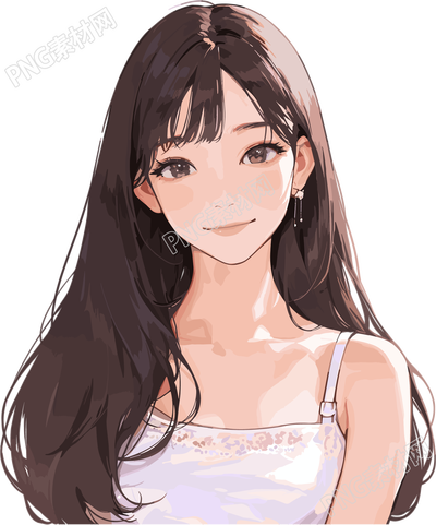 少女清新簡約插畫
