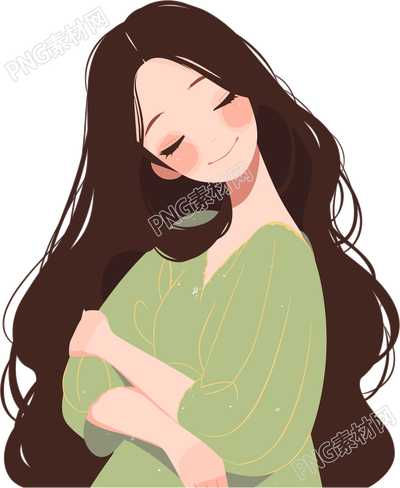 少女透明背景圖形素材