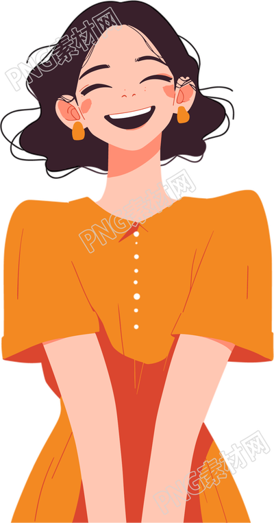 開朗少女插畫