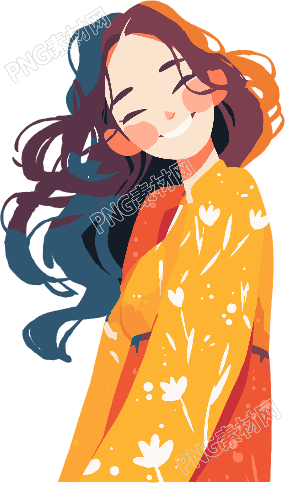 少女透明背景素材
