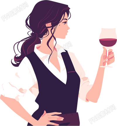 酒吧調(diào)酒師平面插畫