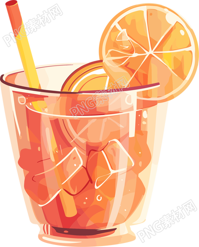 酒吧檸檬酒扁平插畫
