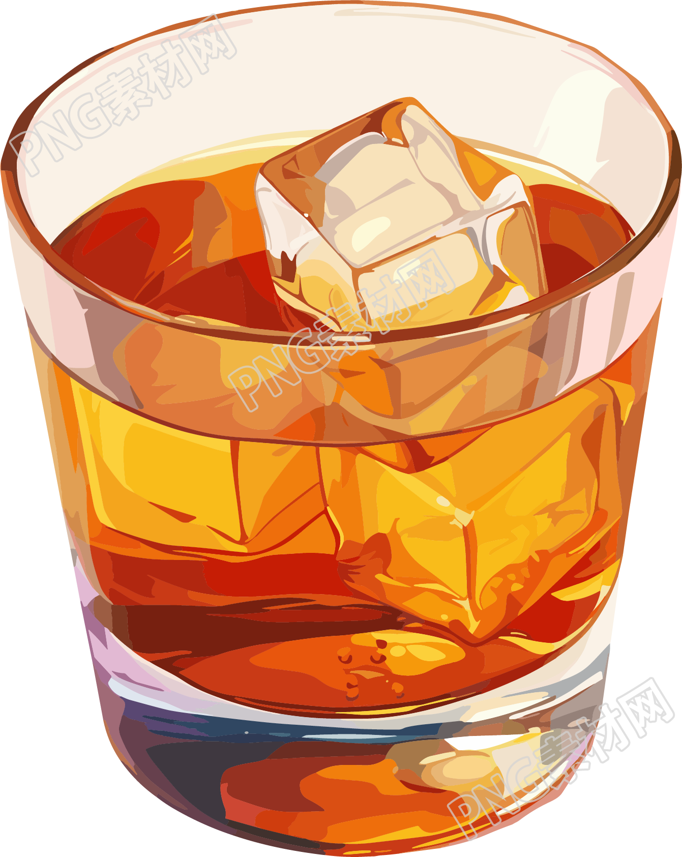 酒吧酒水扁平插画