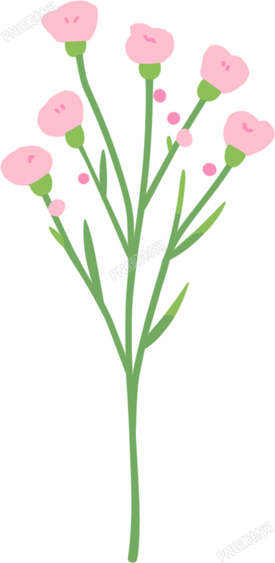 小花卡通插畫素材