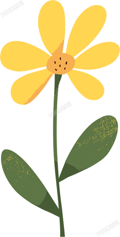 小花簡潔插畫