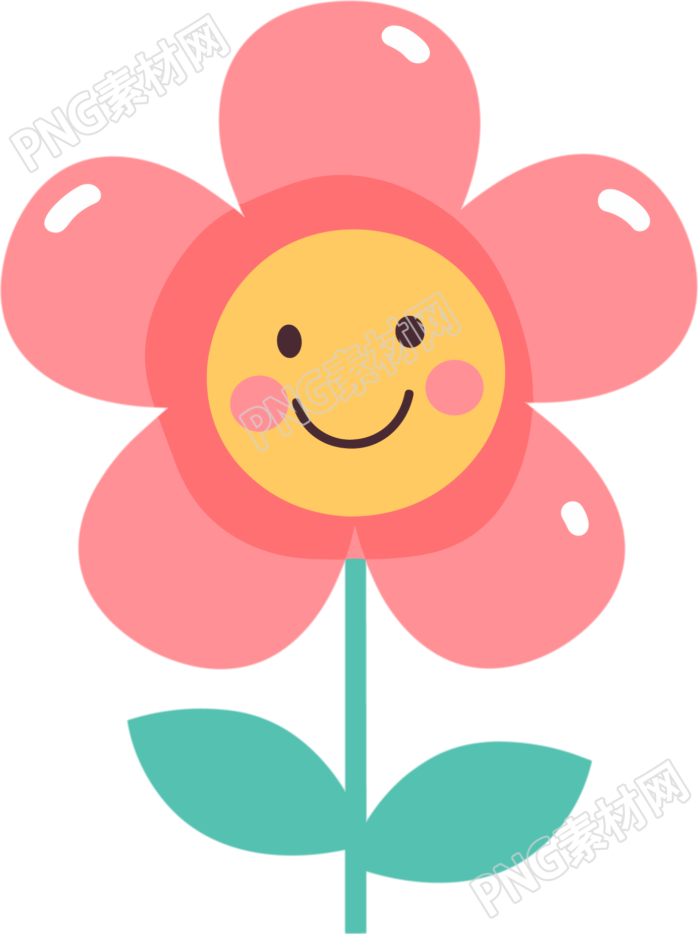 可爱小花卡通插画