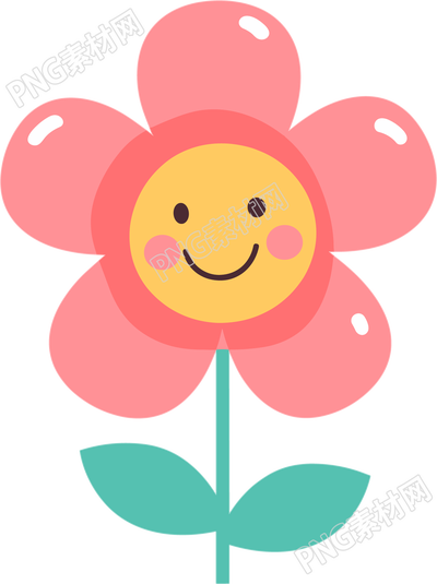 可愛小花卡通插畫