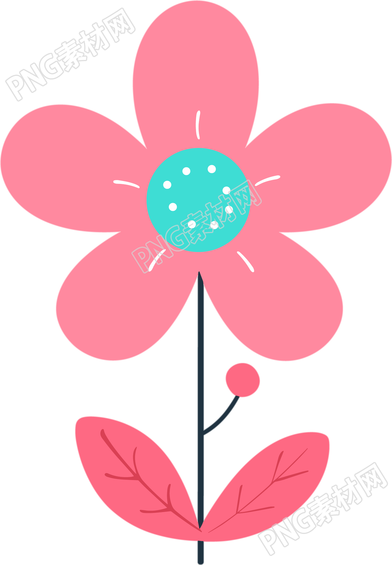 小花儿童节插画