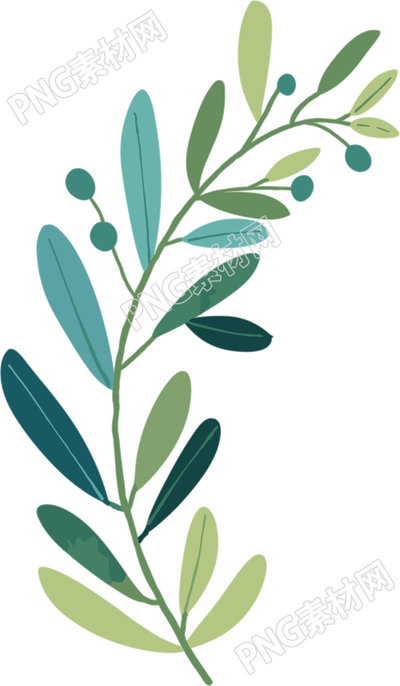 葉子卡通插圖