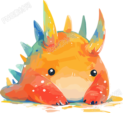小怪獸彩色插畫