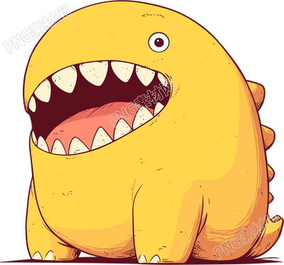 小怪獸可愛插圖