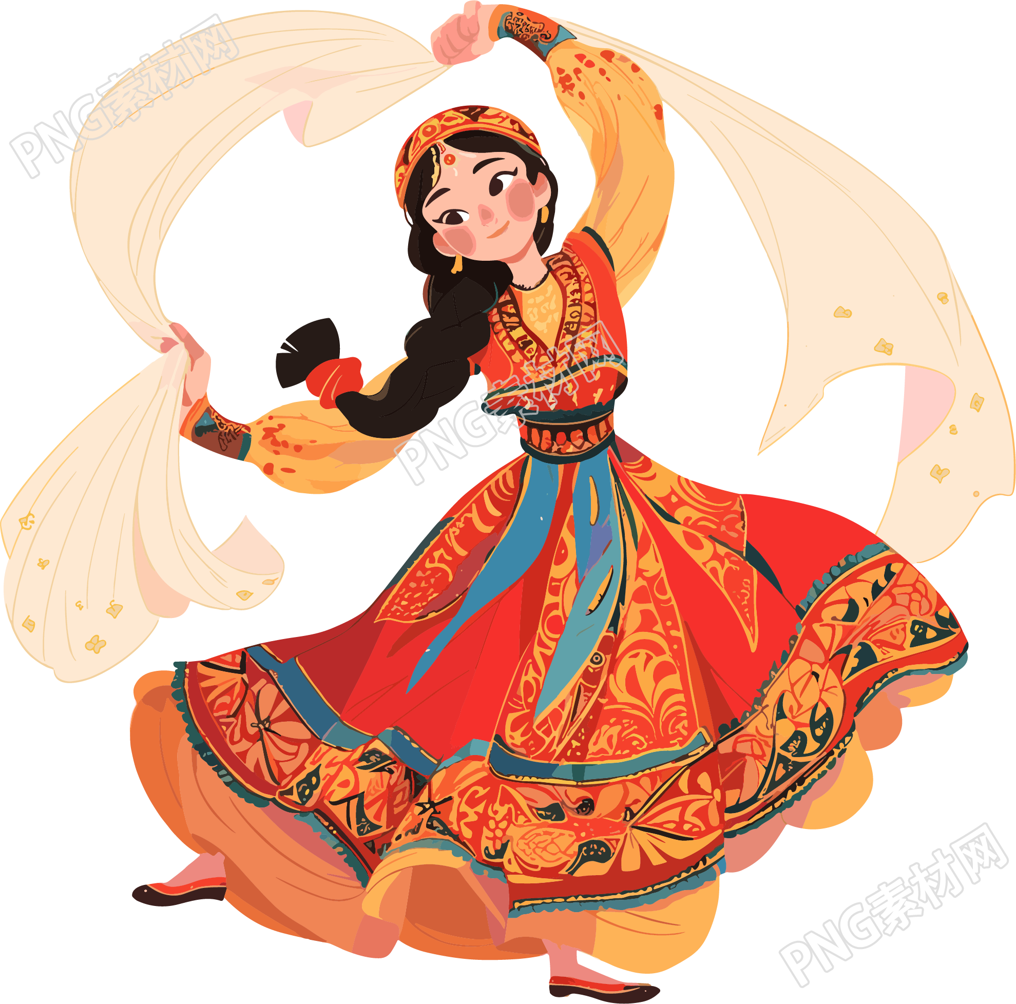 新疆美女插圖