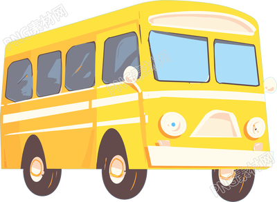 校園野營校車元素