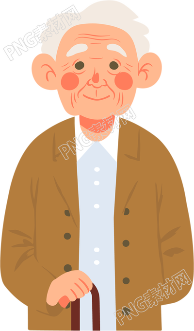 老人插畫(huà)設(shè)計(jì)元素