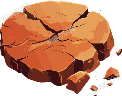 地震地面裂縫插畫(huà)素材
