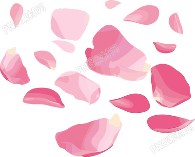 花瓣貼紙透明背景插圖