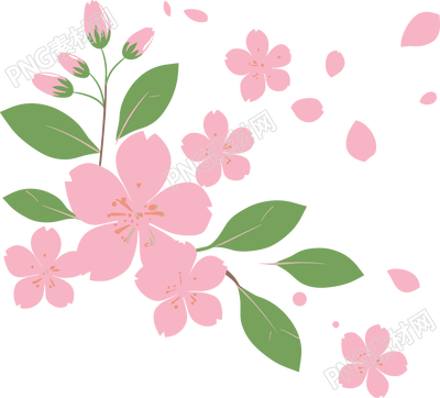 花瓣貼紙卡通插畫