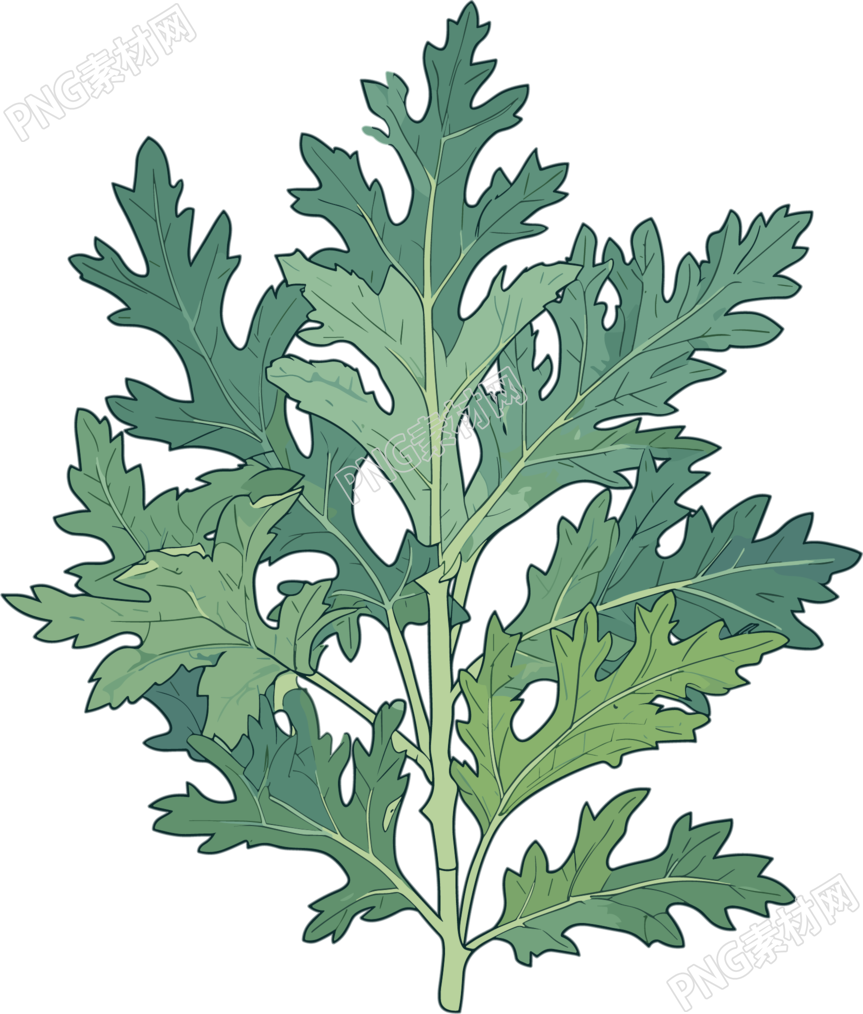 艾草简约设计元素