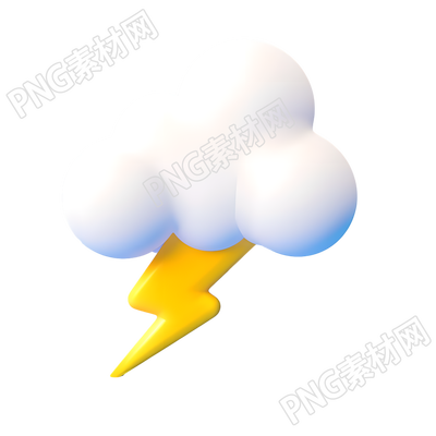 雷阵雨天气图标素材