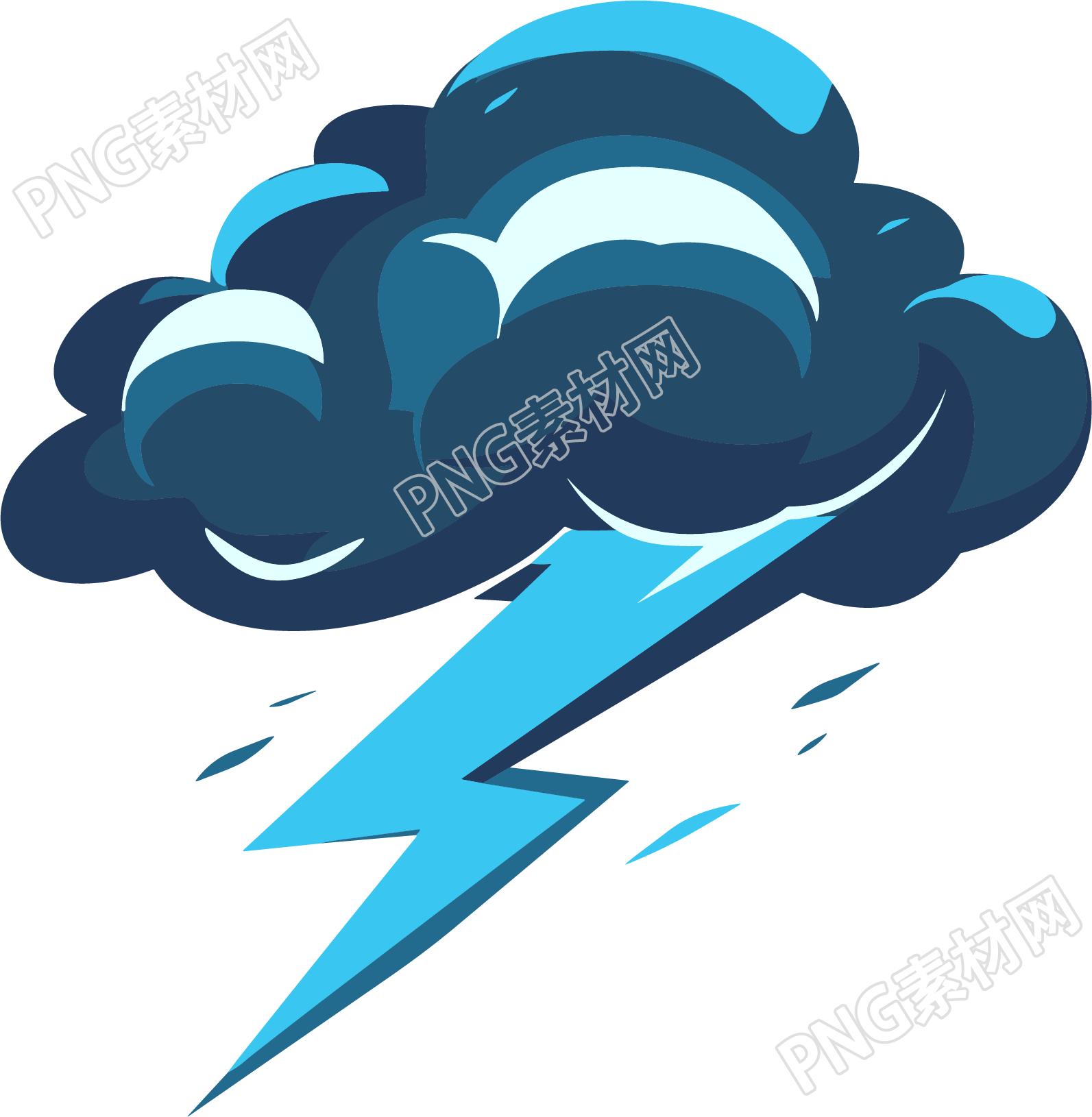 雷阵雨PNG图形素材