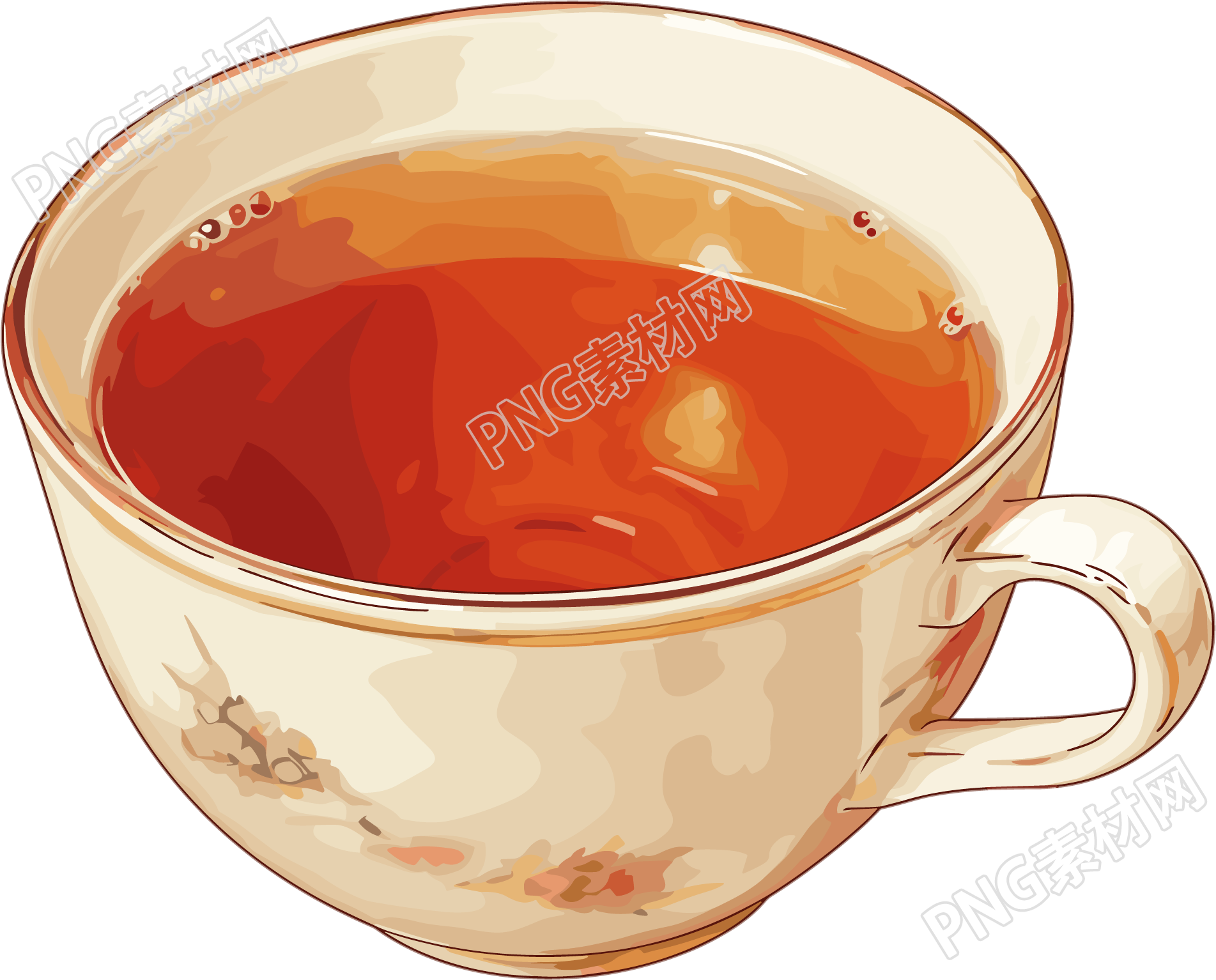 凉茶插画素材