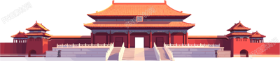 故宫简洁插画