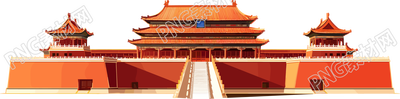 故宫透明背景插图