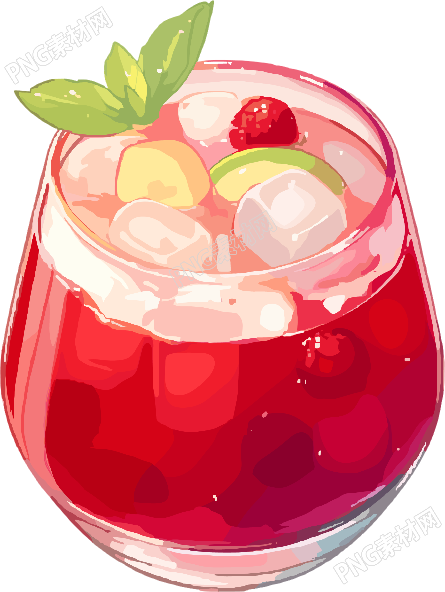 酸梅汤创意插画