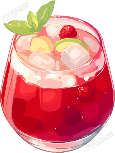 酸梅汤创意插画