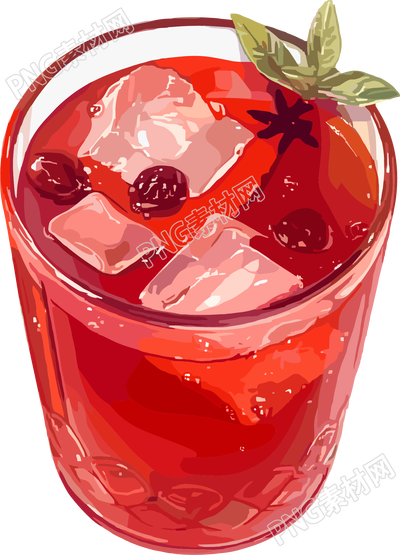 酸梅汤红色插图