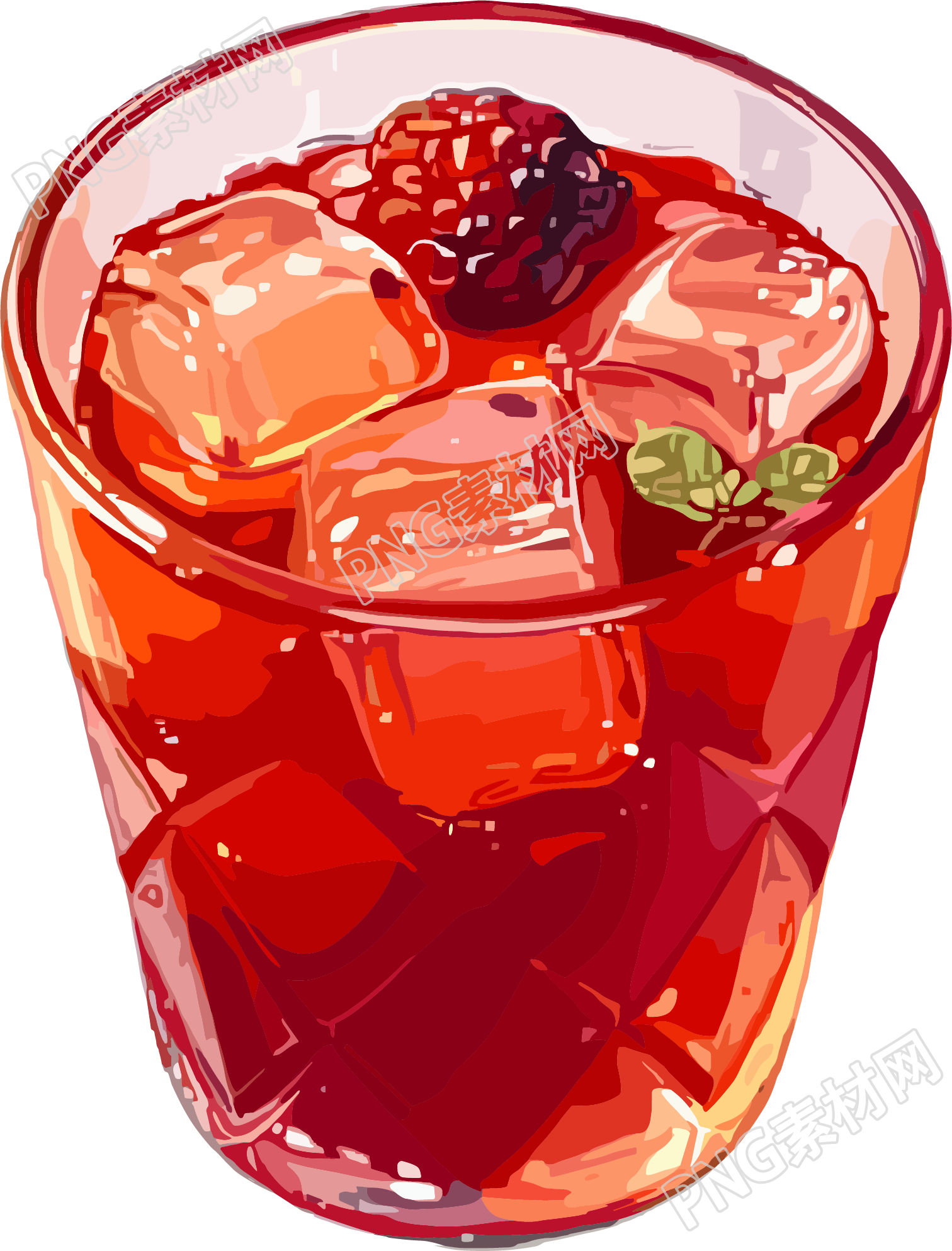 酸梅汤冰块元素