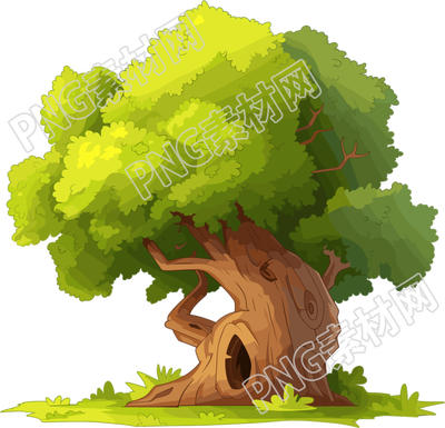 树洞插画设计素材