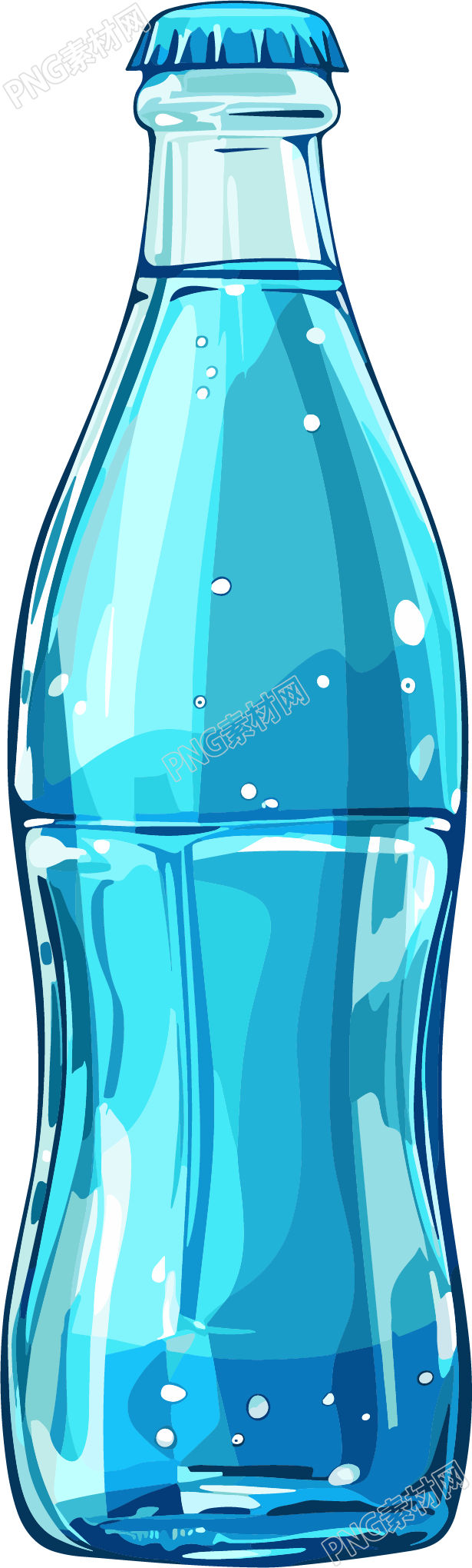 汽水瓶插画素材