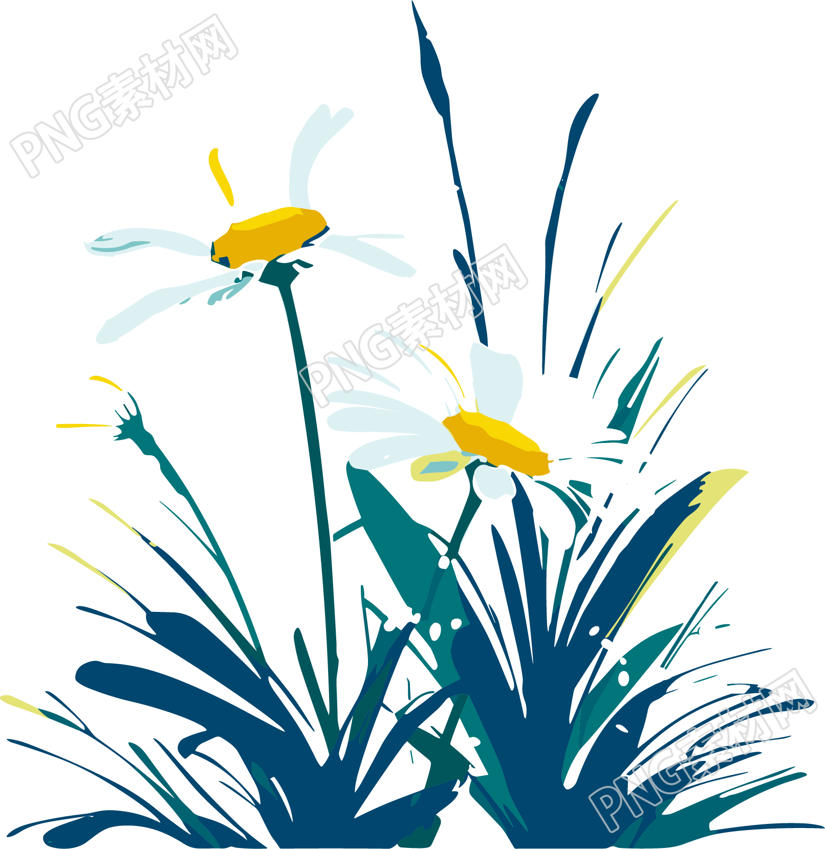 雏菊向量插画素材