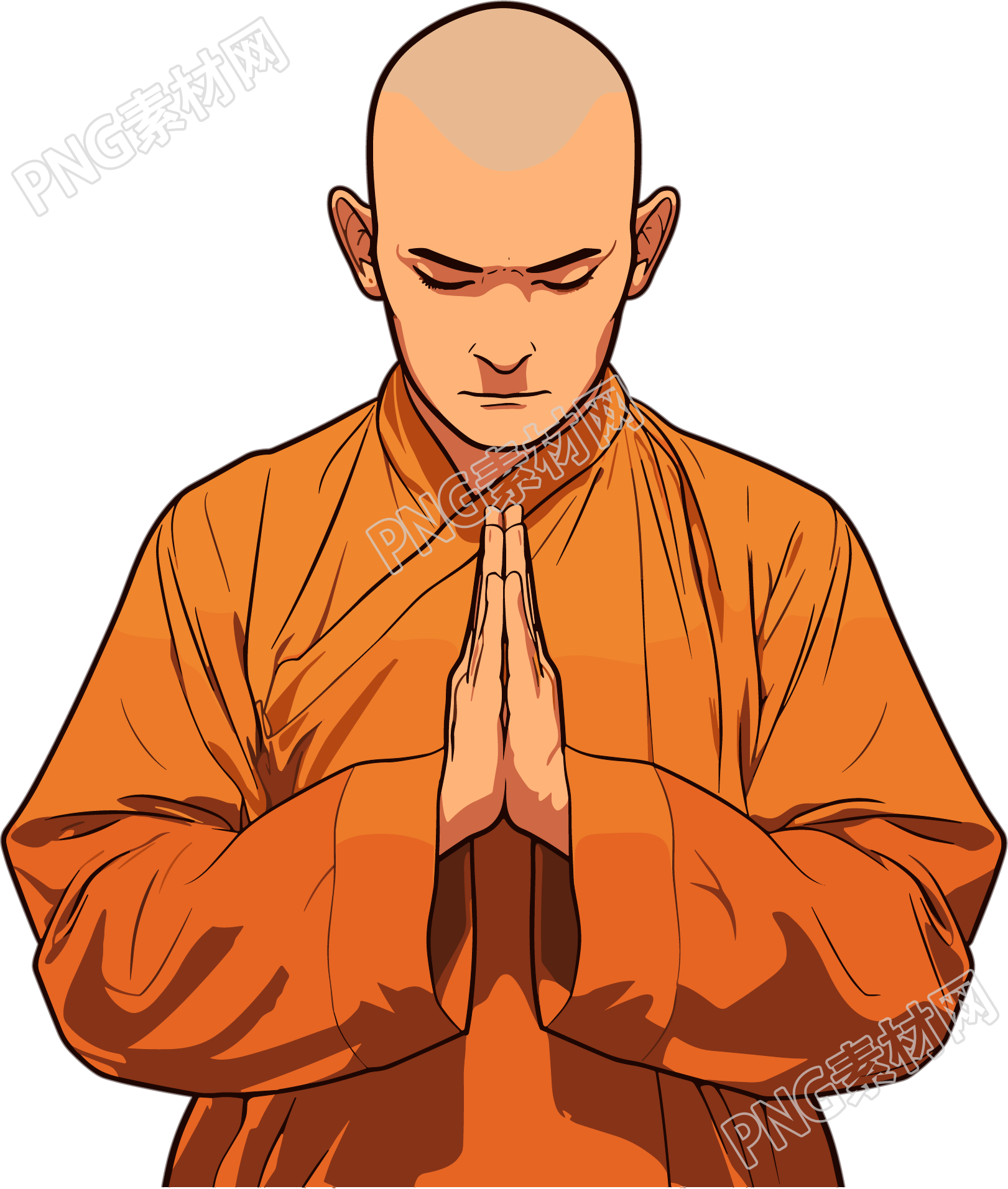 和尚简洁插图