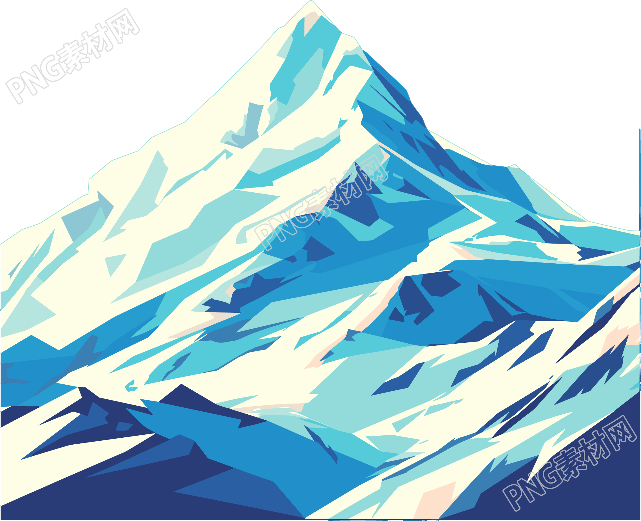 雪山商业设计插画