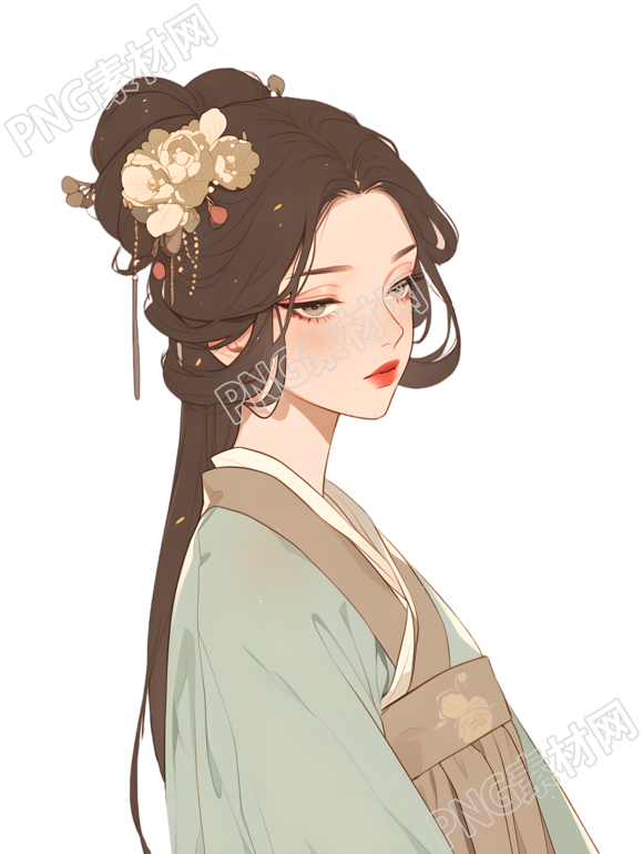 古代美女创意设计元素