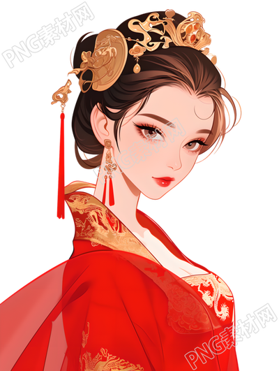 古代美女矢量插画